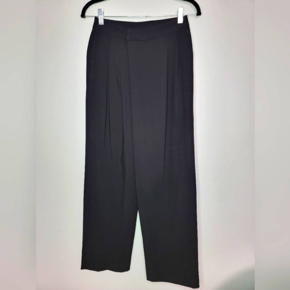 DKNY Straight Leg Black Bussines Suit Pants Size 2 Petite New Tag Work Women (1)